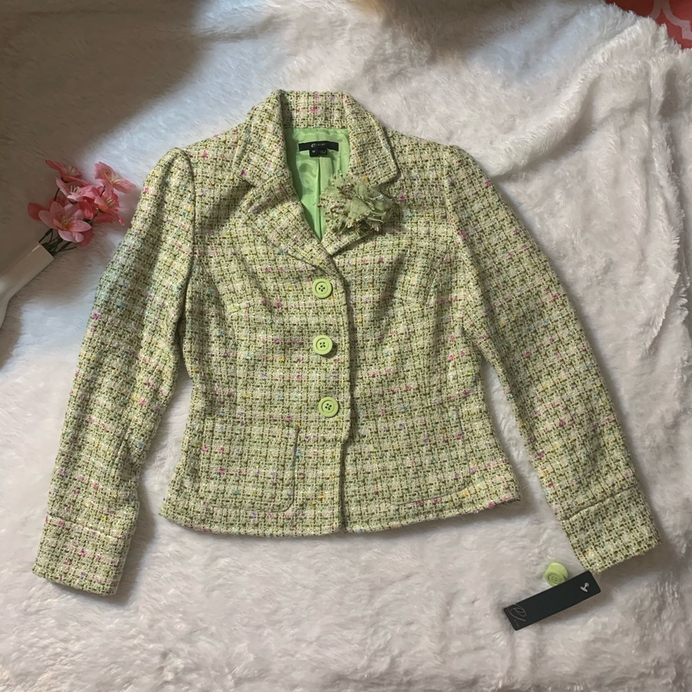 E by ECI green blazer size 10